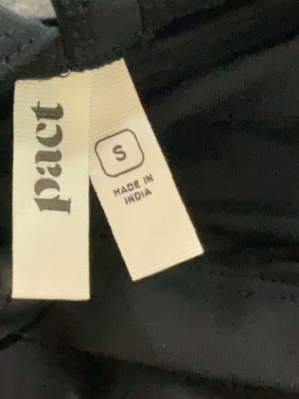 Pact Black Shelf Bra Fit & Flare Organic Stretch Midi Dress Small - Picture 8 of 11